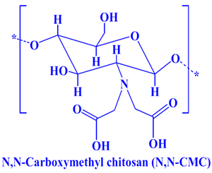 结 构 式:羧甲基取代位:o-羧甲基壳聚糖,n-羧甲基壳聚糖,n,o-羧甲基